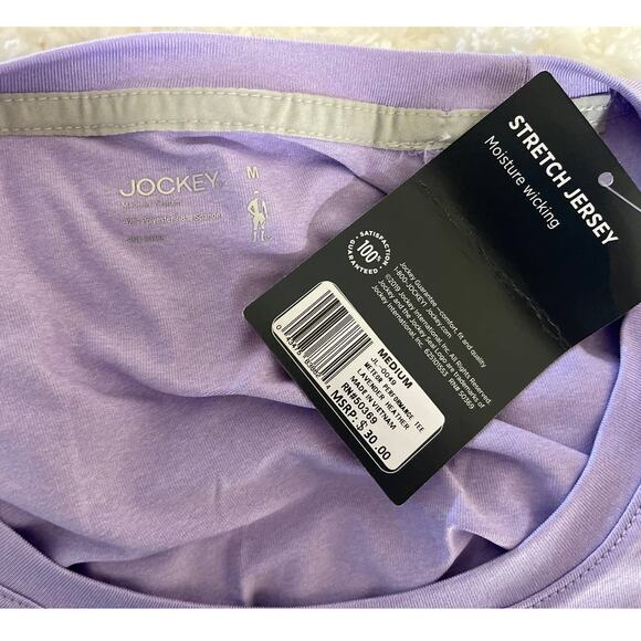 Jockey Womens Purple Crew Neck Stretch Jersey Short-Sleeve Athletic T-Shirt NEW - Picture 7 of 10